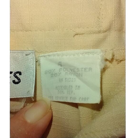 Josephine Chaus Yellow Pencil Skirt Size 4P Lined Linen Feel Career Cocktail - Picture 5 of 7